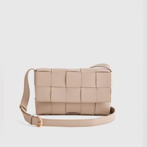 Quince Italian Leather Handwoven Flap Crossbody